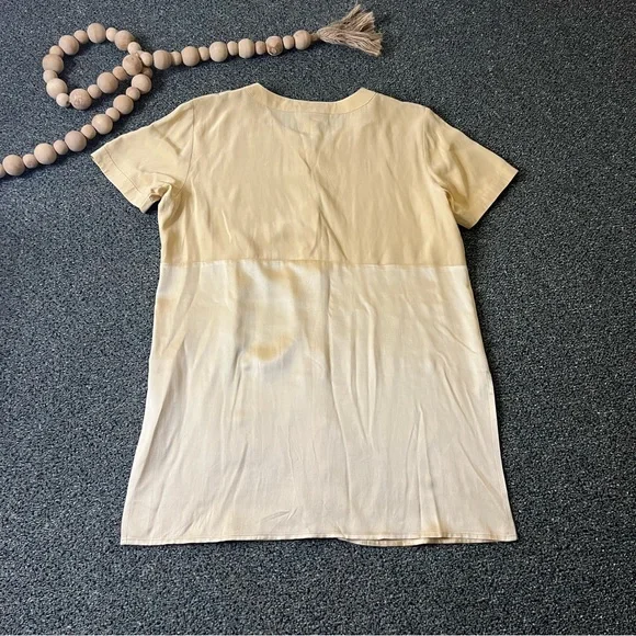 Cream High-Waist Trouser Shirt-Sleeve Tunic 100% Silk Vintage Coord Matching Set
